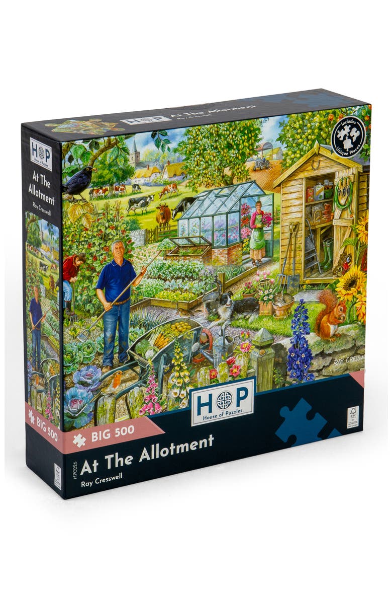 At the Allotment Big 500-Piece Jigsaw Puzzle, Main, color, NONE
