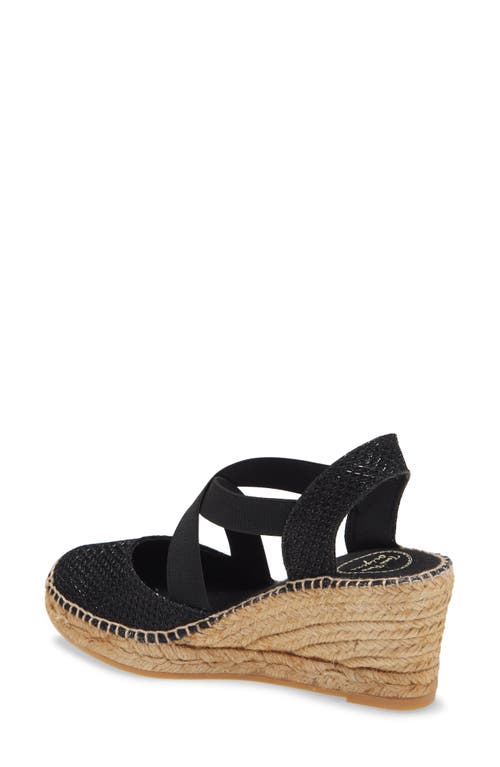 Toni Pons Saba Espadrille Wedge Sandal In Black Fabric