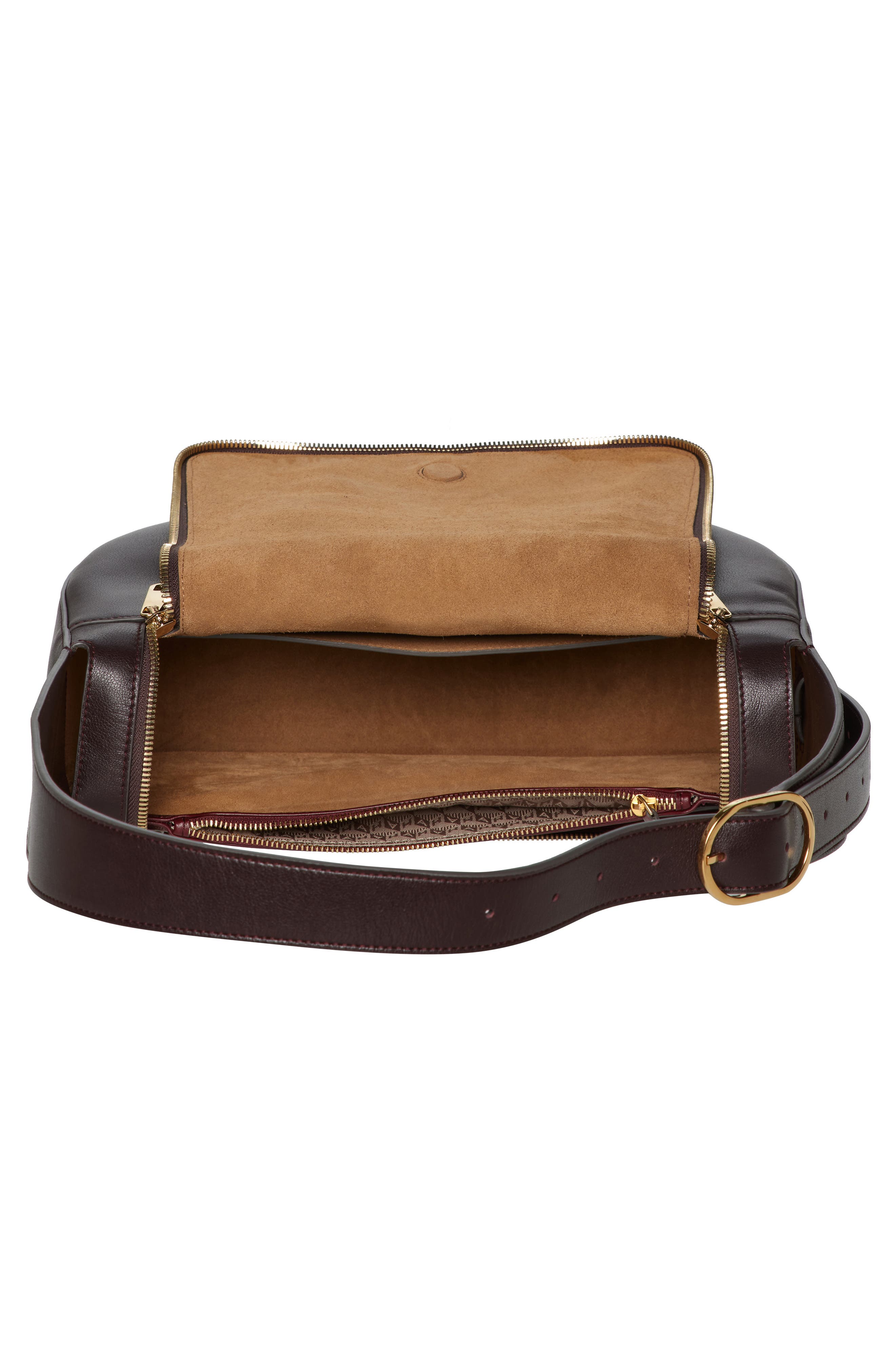 Anya Hindmarch Vere Leather Shoulder Bag, Alternate, color, Grape