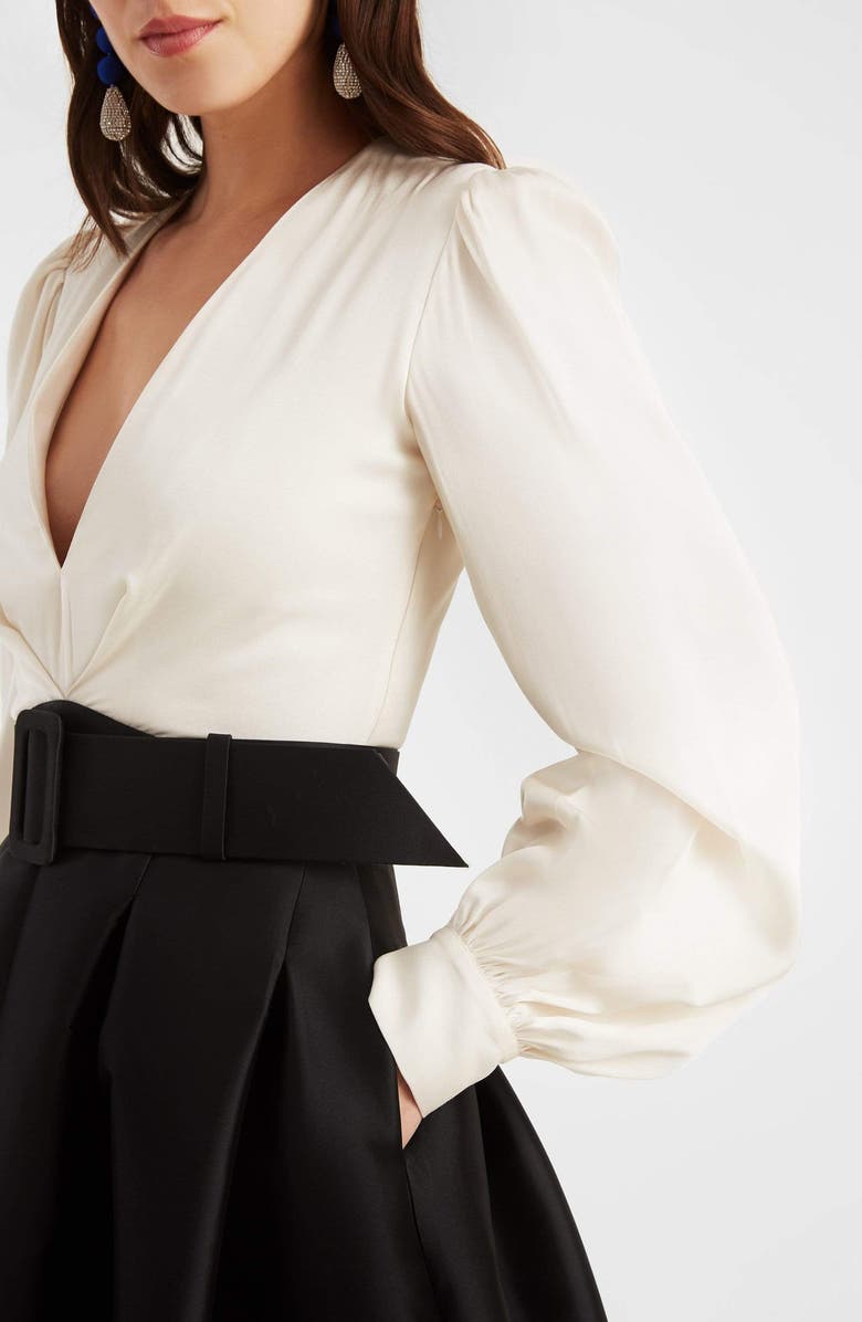 Sachin & Babi Zoe Long Sleeve Gown, Alternate, color,