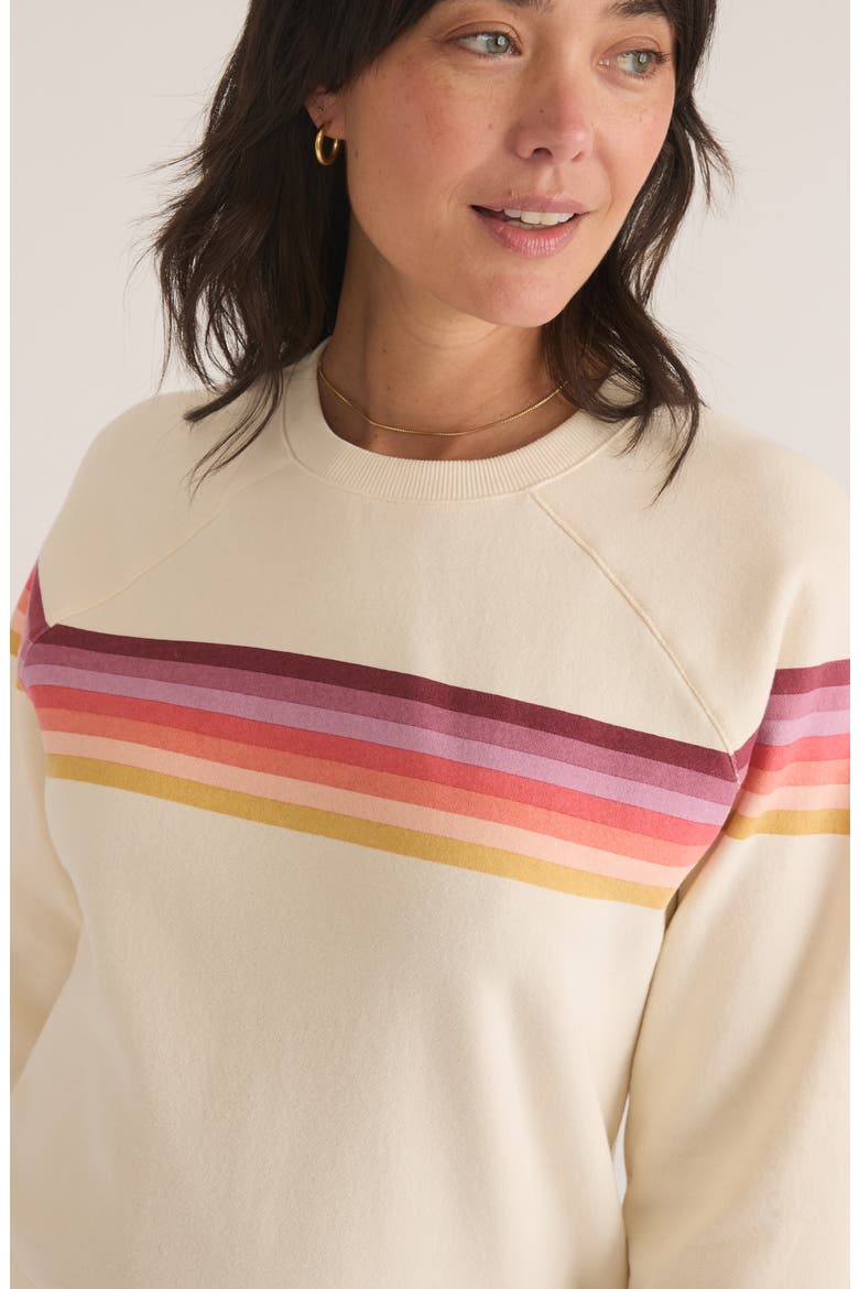 Anytime Stripe Sweatshirt, Alternate, color, ANTIQUE WHITE STRIPE
