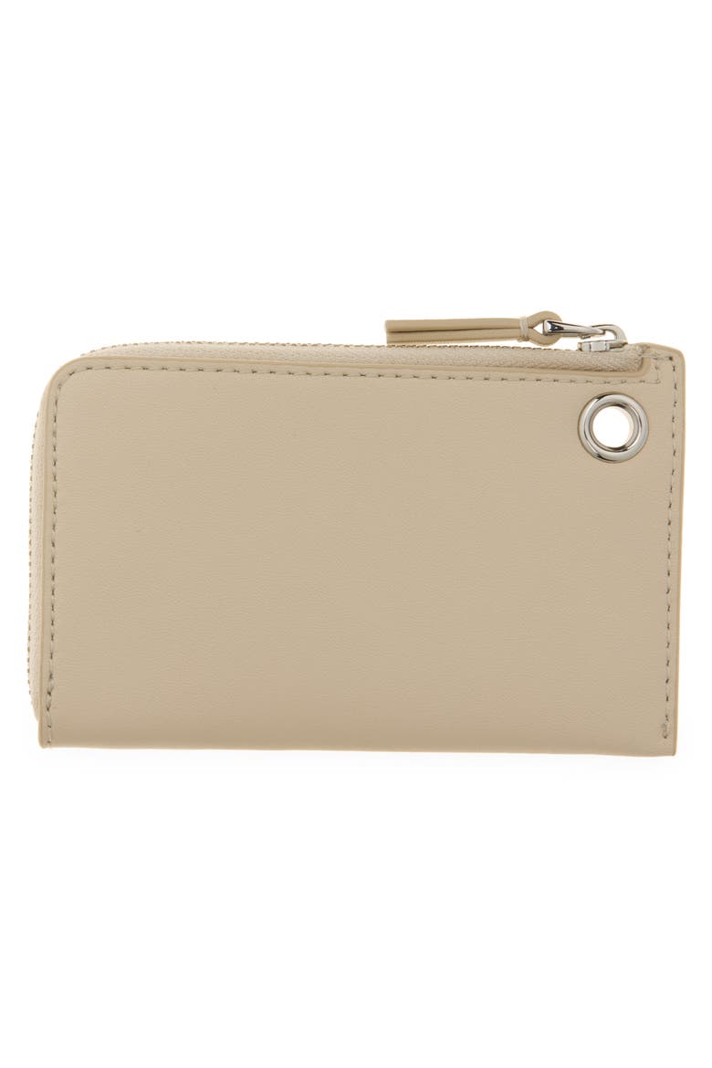 The Charm Top Zip Wallet, Alternate, color, CLOUD WHITE