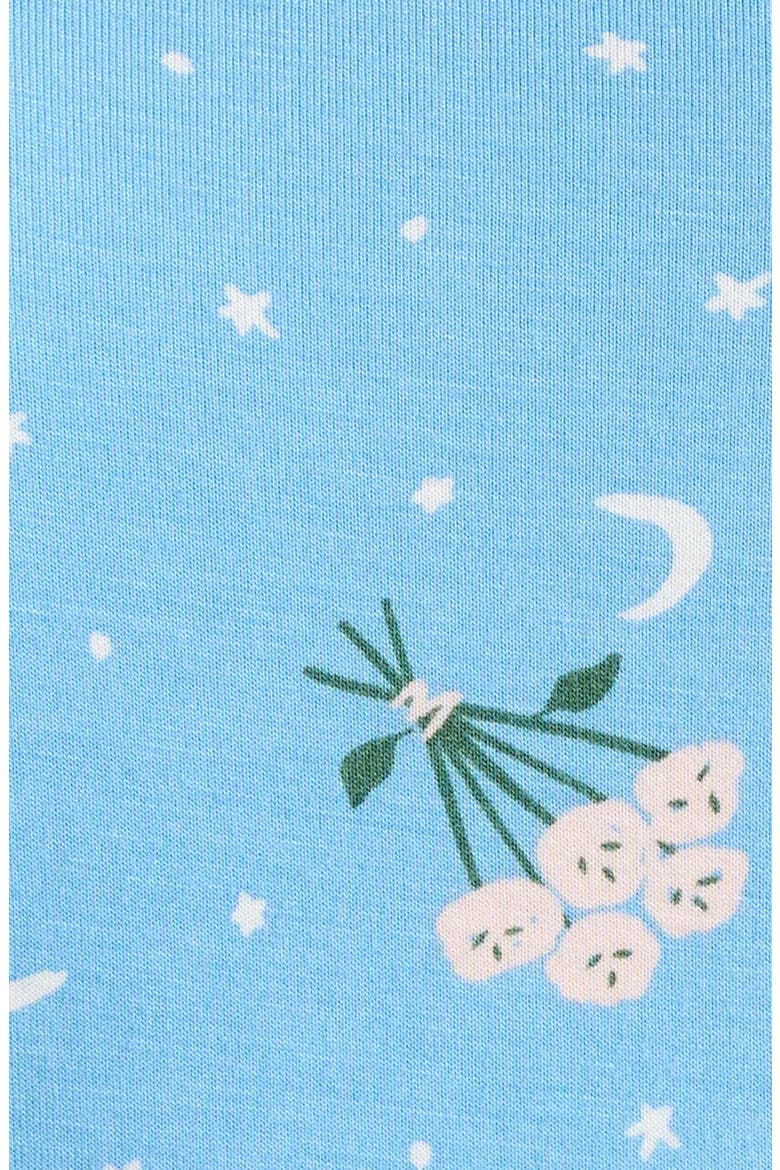 Good Times Short Pajamas, Alternate, color, BLUE FLORAL MOONS