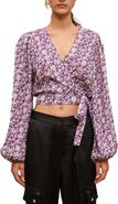 maje Loniriqua Wrap Linen Blend Crop Top