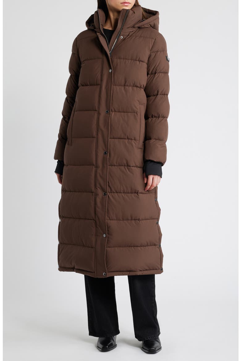 Long Puffer Coat, Main, color, ESPRESSO