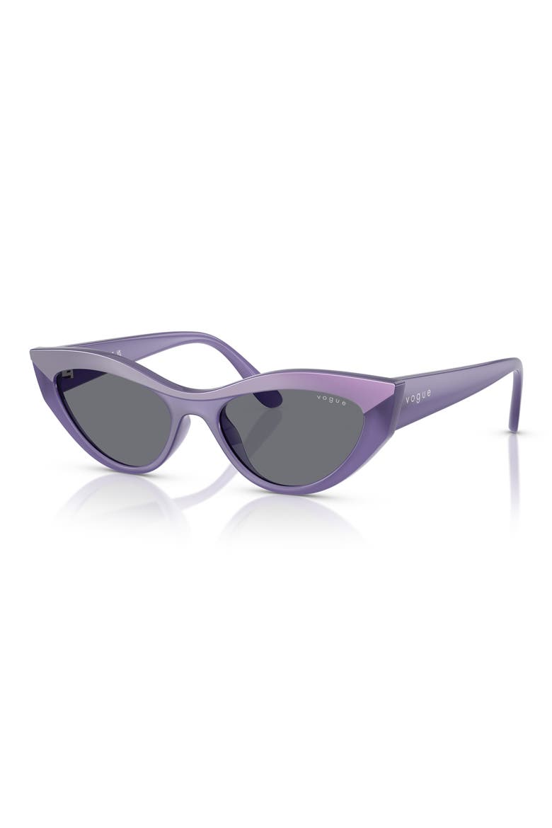 52mm Polarized Cat Eye Sunglasses, Alternate, color, VIOLET