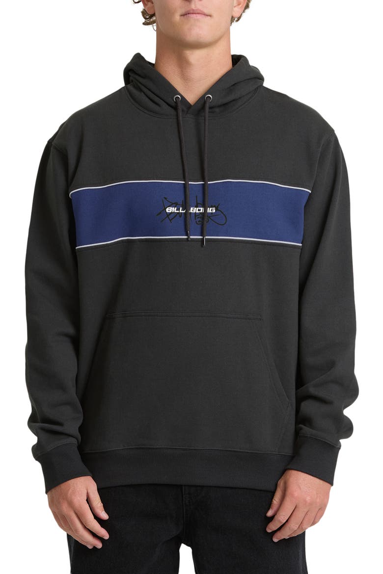 Bad Dog Graphic Stripe Hoodie, Main, color, WASHED BLACK