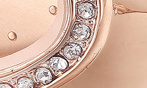 Jessica Simpson Crystal Heart Ring Watch In Rose