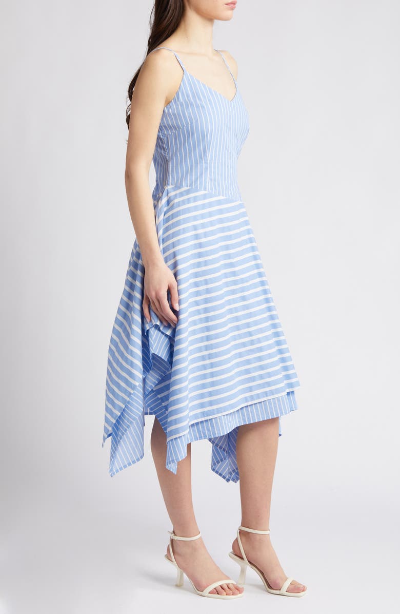 Du Paradis Stripe Sleeveless Midi Dress, Alternate, color,