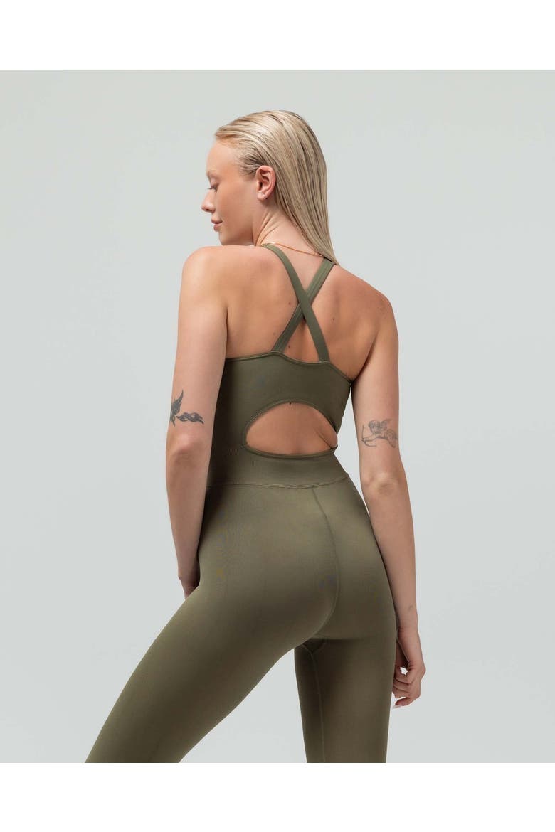 The Bodysuit With The Keyhole Back, Alternate, color, OLIVE