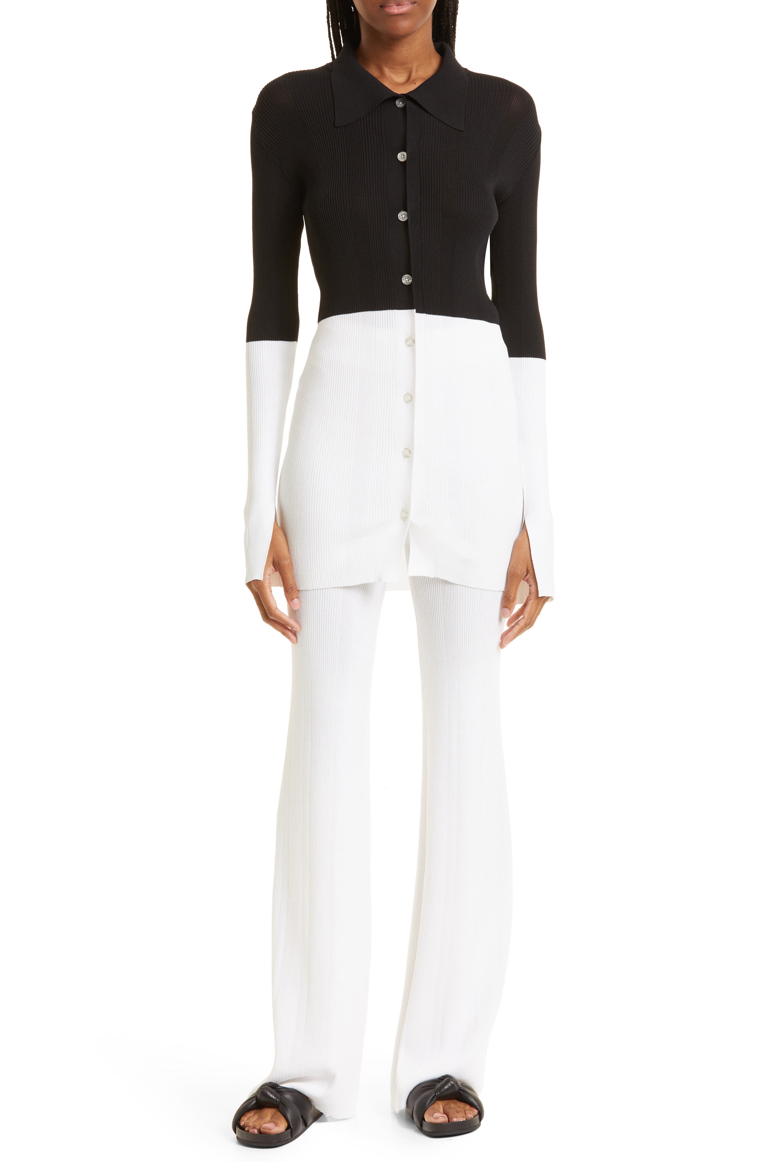 REMAIN Birger Christensen Kulia Colorblock Rib Cardigan (Women ...
