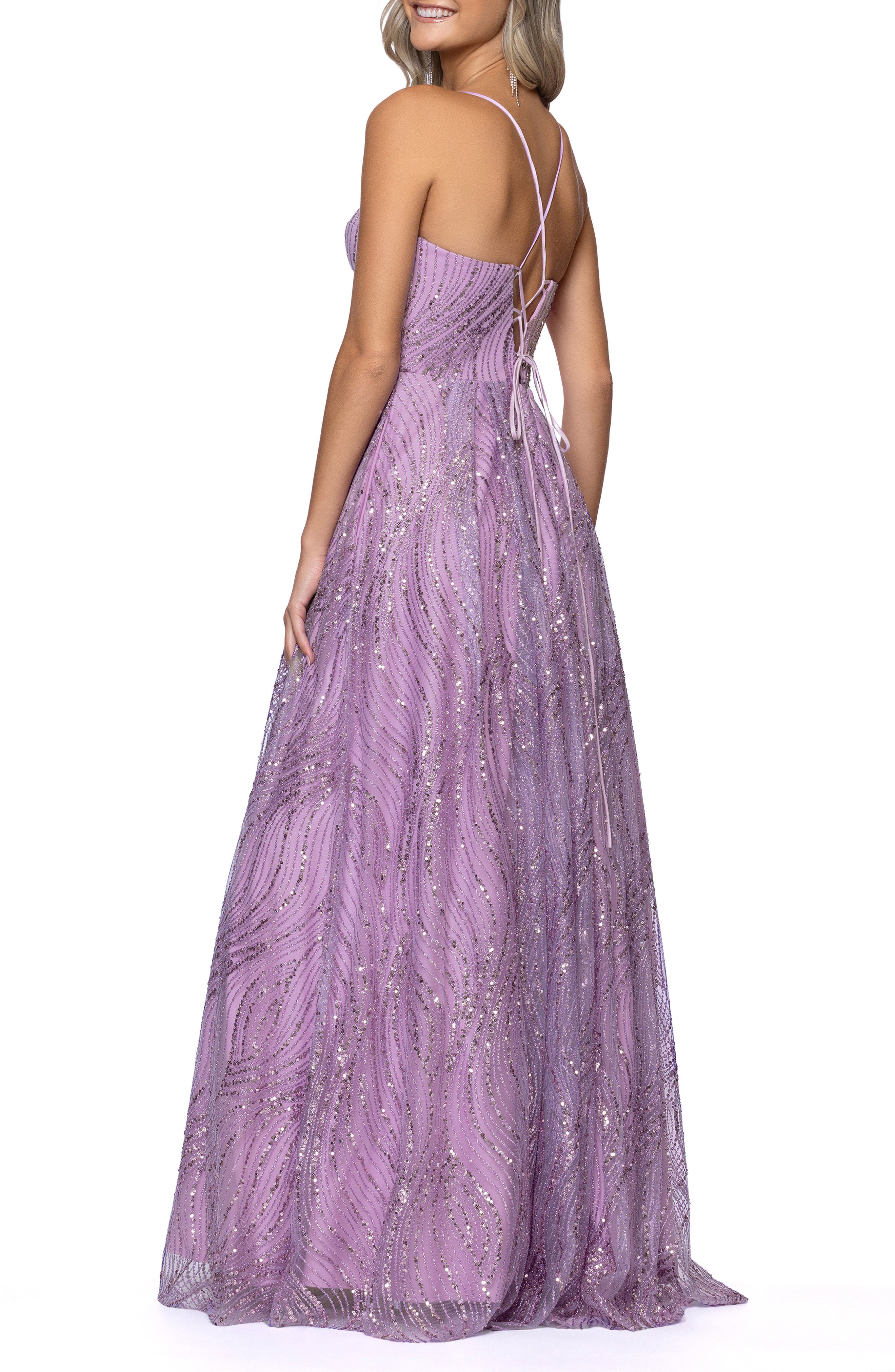 Glitter Mesh Gown - image 2
