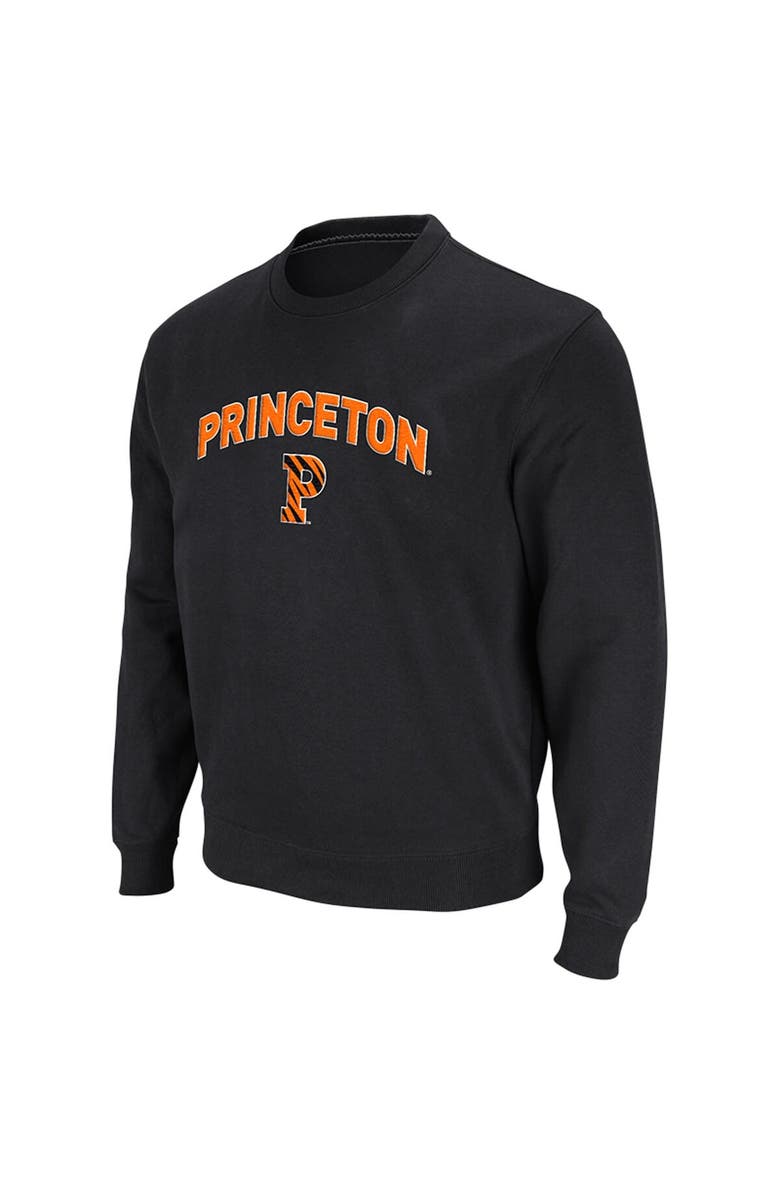 COLOSSEUM Men's Colosseum Black Princeton Tigers Arch & Logo Tackle Twill Pullover Sweatshirt, Alternate, color, Black