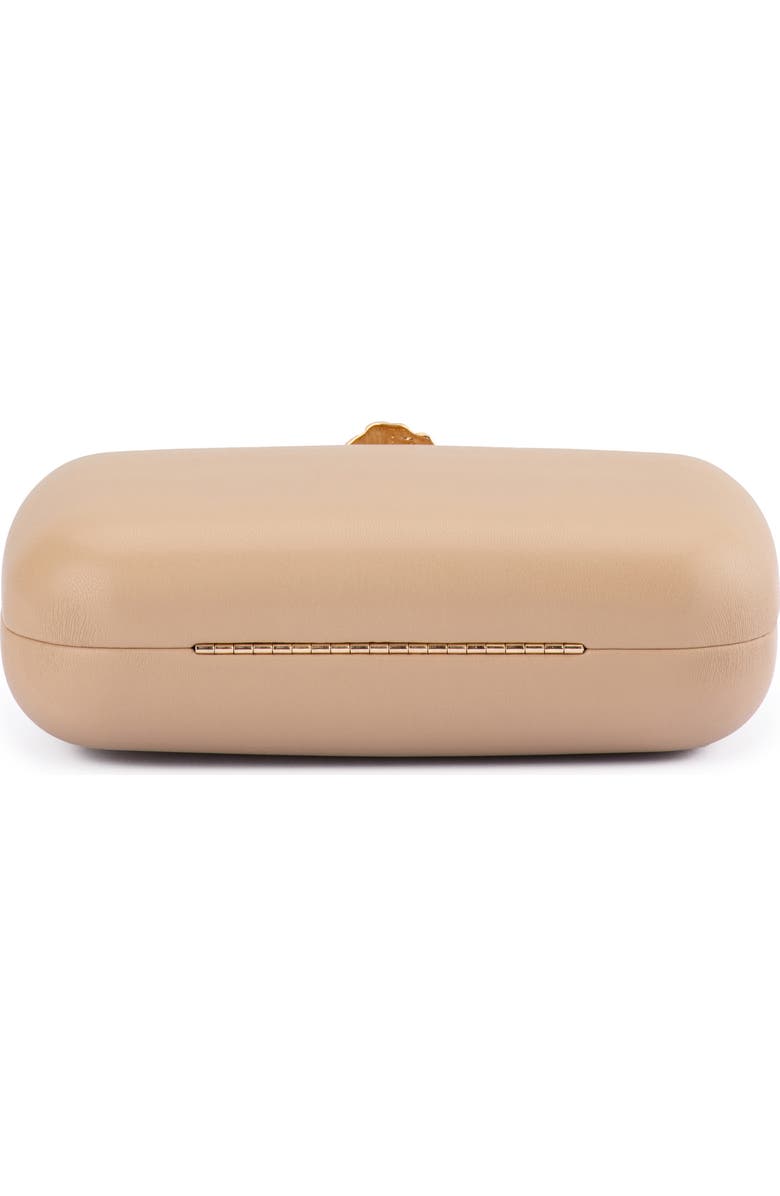 Olga Berg Adele Orchid Lock Frame Clutch, Alternate, color, Natural