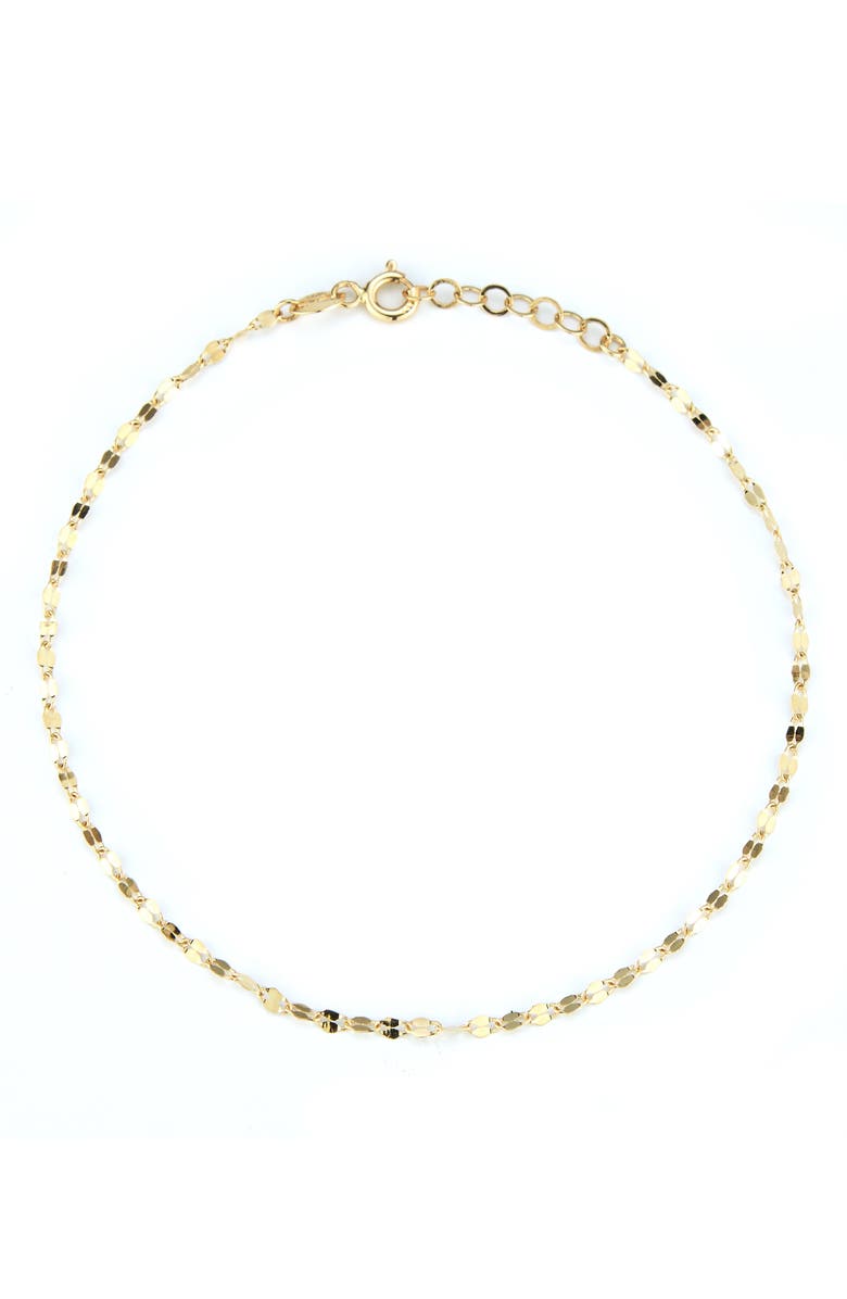 Ember Fine Jewelry <p>14K Gold Mirror Chain Anklet</p>, Main, color, Gold