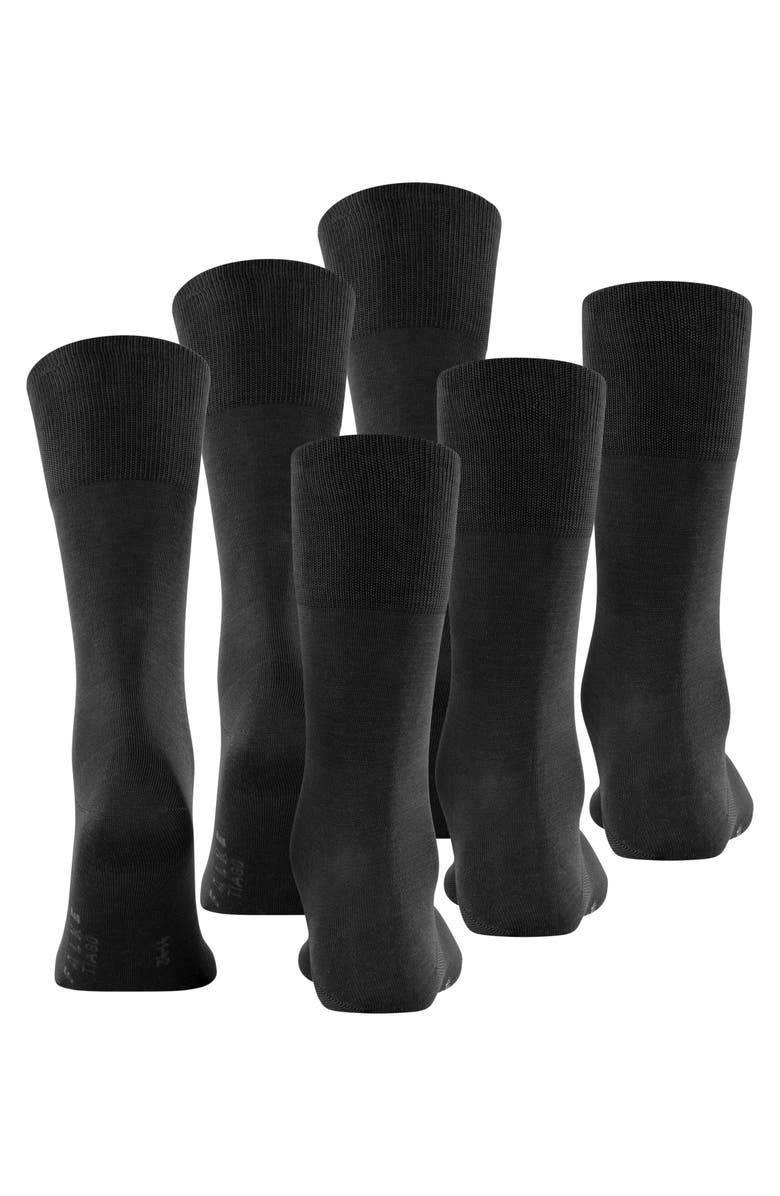 Falke Tiago Cotton Dress Socks, Alternate, color, Black