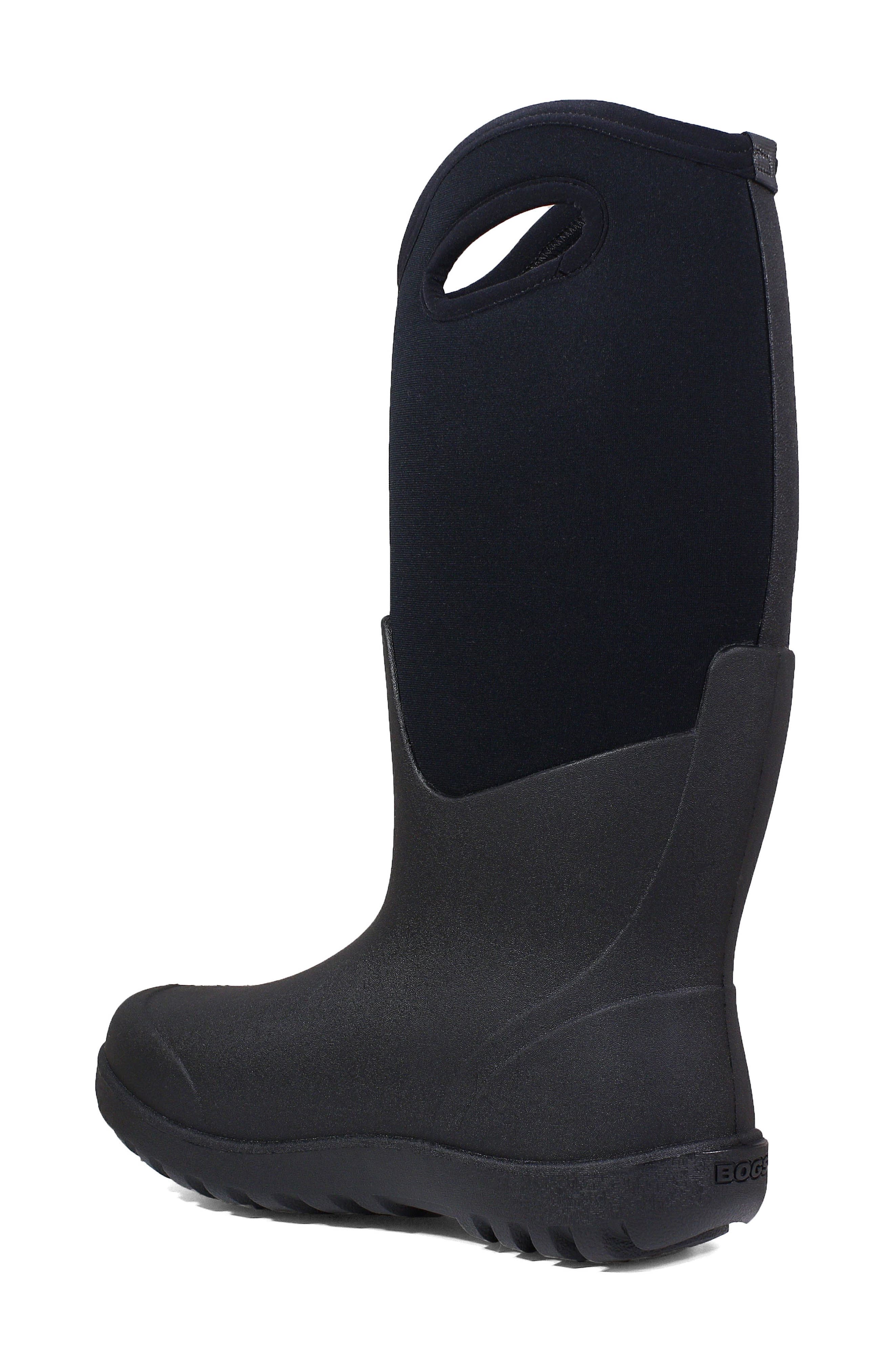 Neo Classic Tall Waterproof Rain Boot, Alternate, color, BLACK