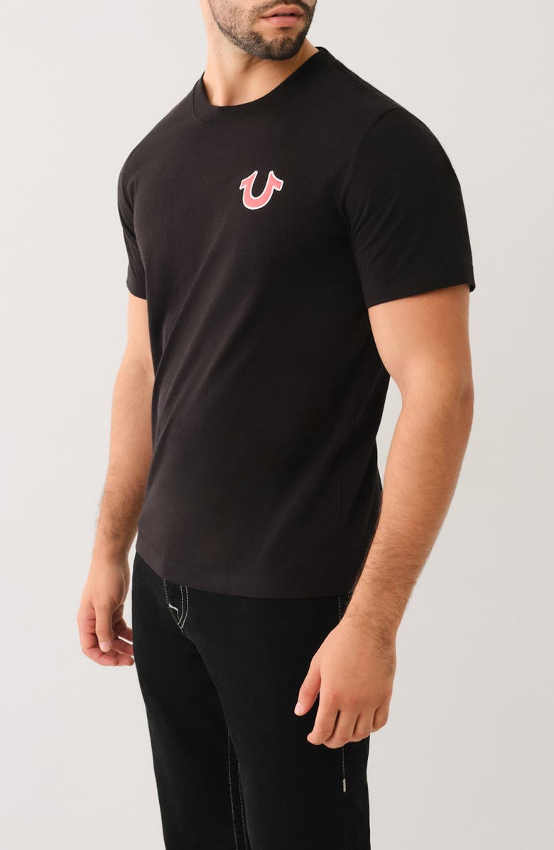 True Religion Horseshoe Buddha Graphic T-Shirt, Alternate, color, Jet Black