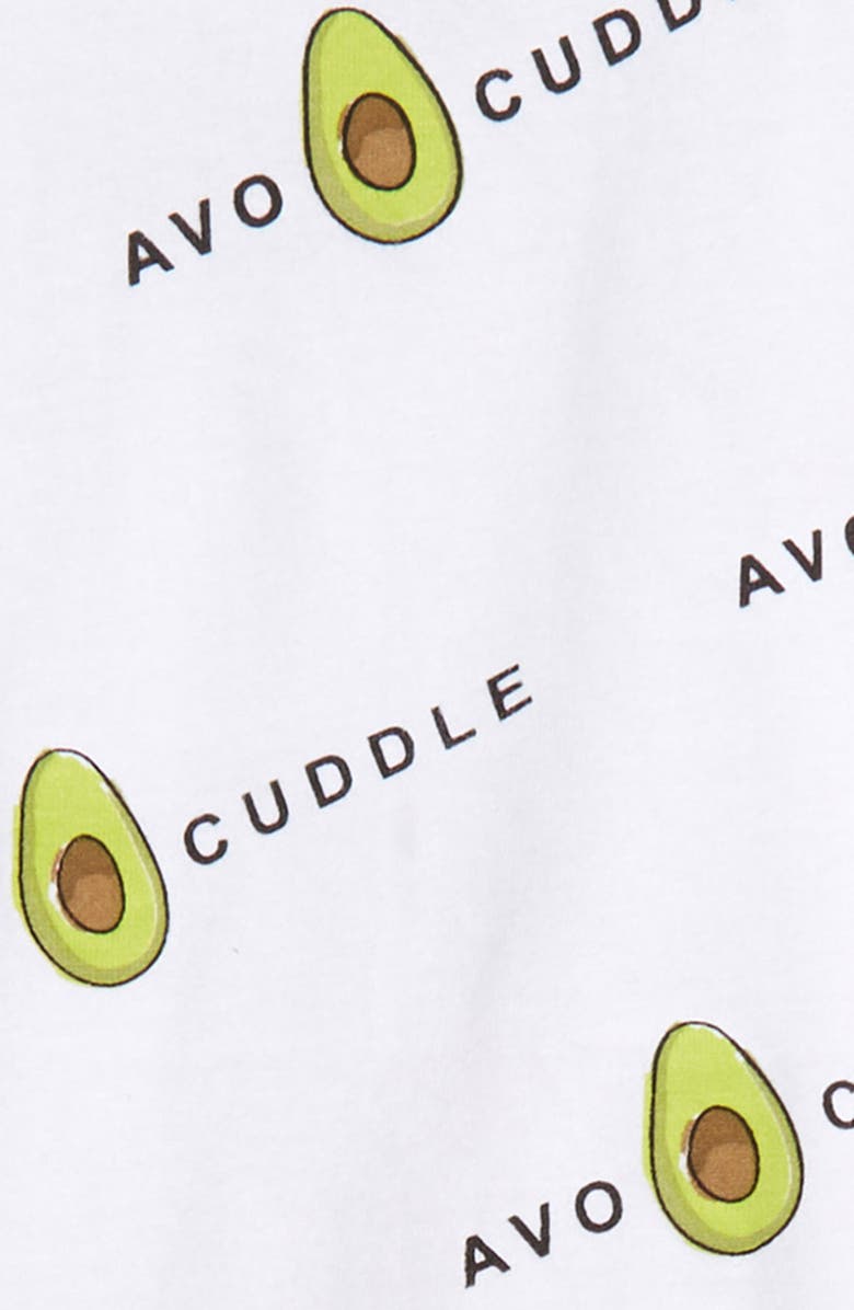 TINY TRIBE Avo Cuddle Fitted Two-Piece Pajamas, Alternate, color,