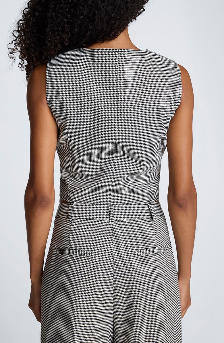 Kenneth Cole Herringbone Fitted Vest, Alternate, color, Oyster/ Black