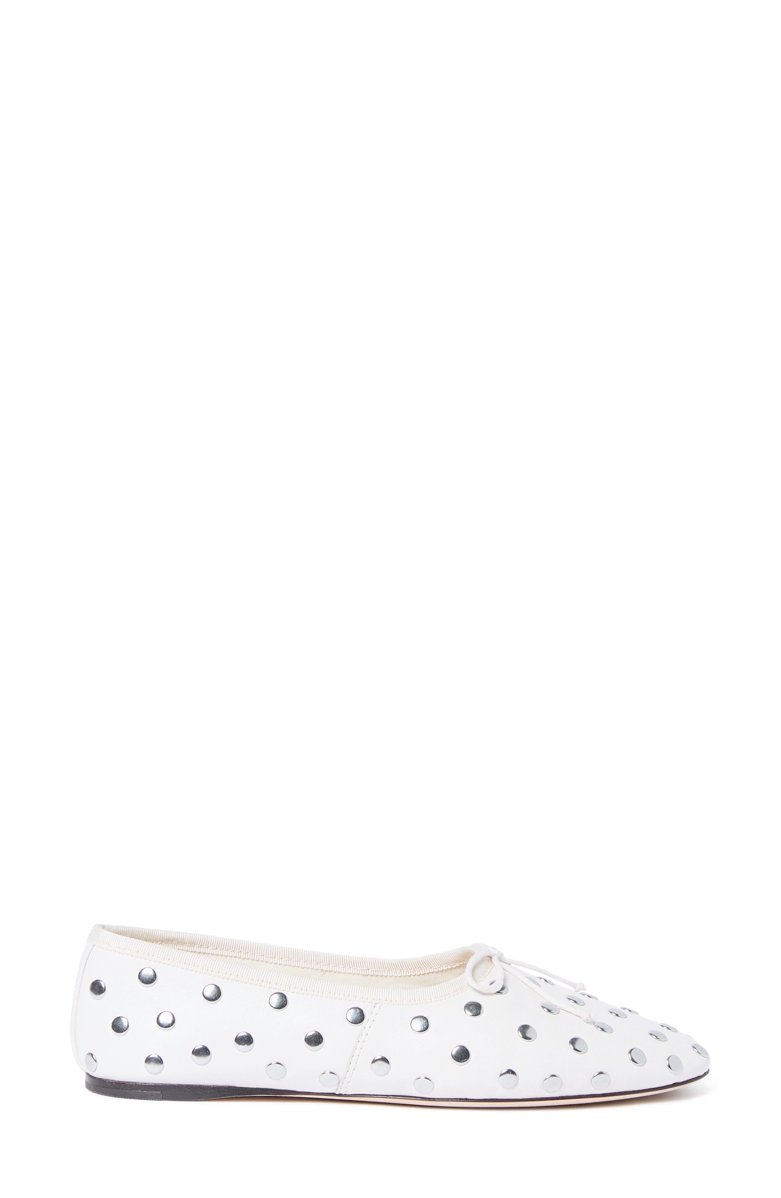 Loeffler Randall Landon Ballet Flat, Alternate, color, Ecru/ Silver