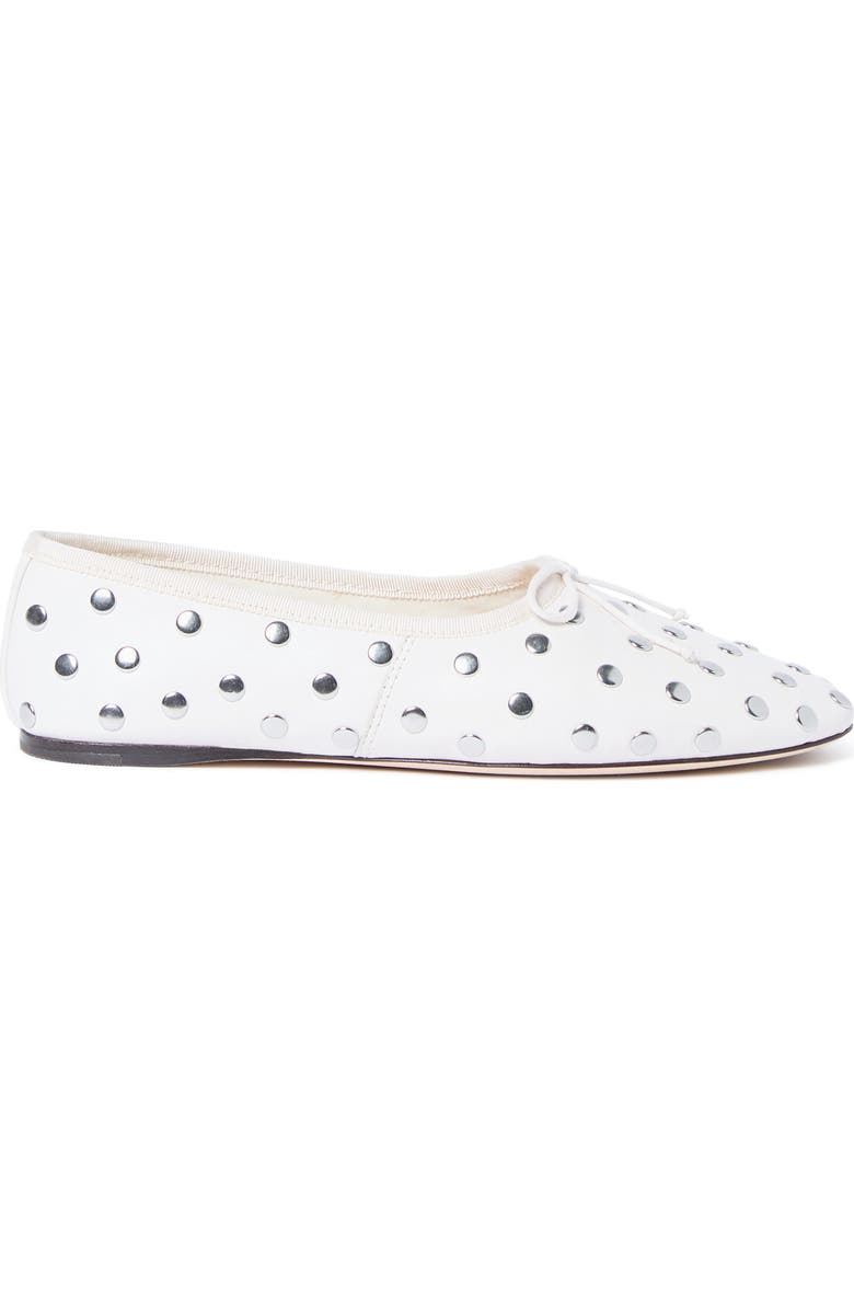 Loeffler Randall Landon Ballet Flat, Alternate, color, Ecru/ Silver