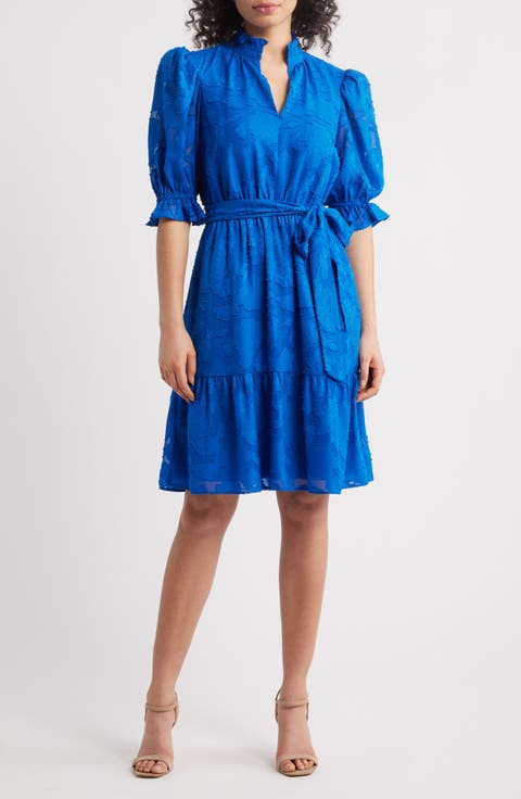 ◆Eliza J ラッフルスリーブシースドレス Eliza J Sleeveless Cascading-Ruffle Gown | Bloomingdale's