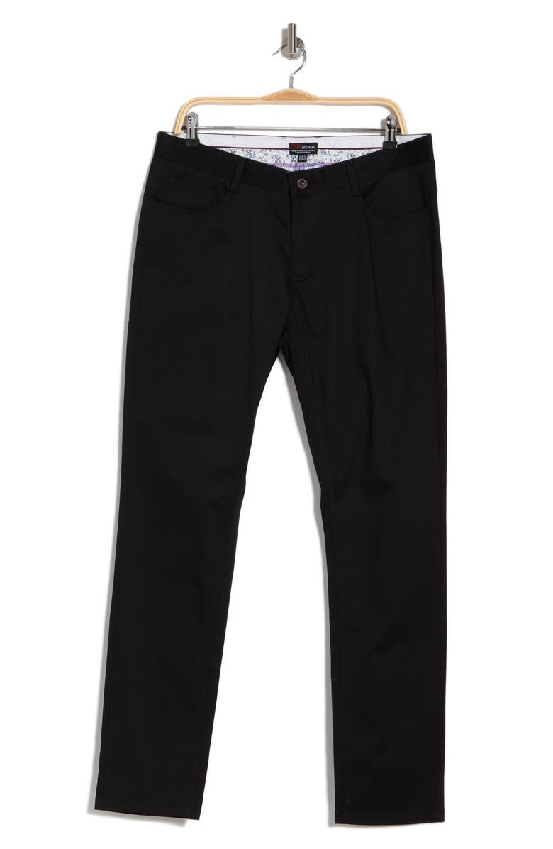 T.R. PREMIUM Slim Fit Cotton Stretch Chino Pants, Alternate, color, Black