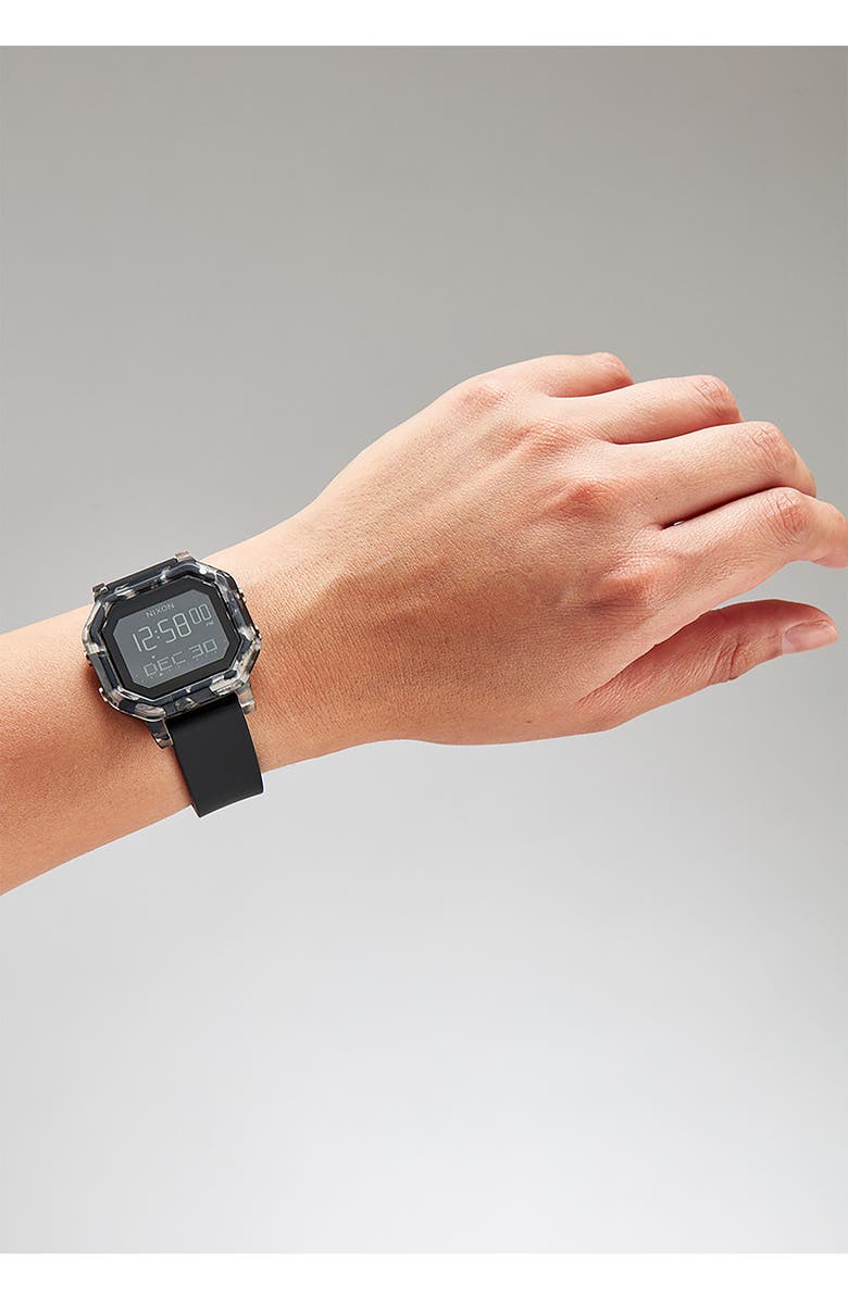 Nixon Siren Digital Silicone Strap Watch, 38mm, Alternate, color, 