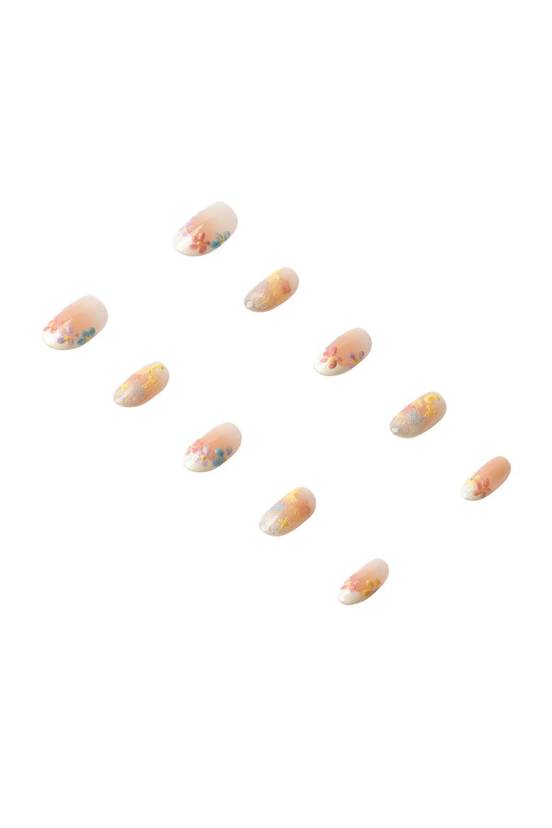 Pastel Petals Luxury Handmade Press On Nails, Alternate, color, Pastel Petals