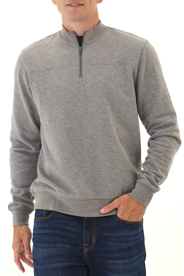Christian Comfort Quarter Zip, Main, color, HEATHER GREY