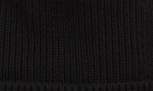 Moncler Virgin Wool Rib Beanie In Black