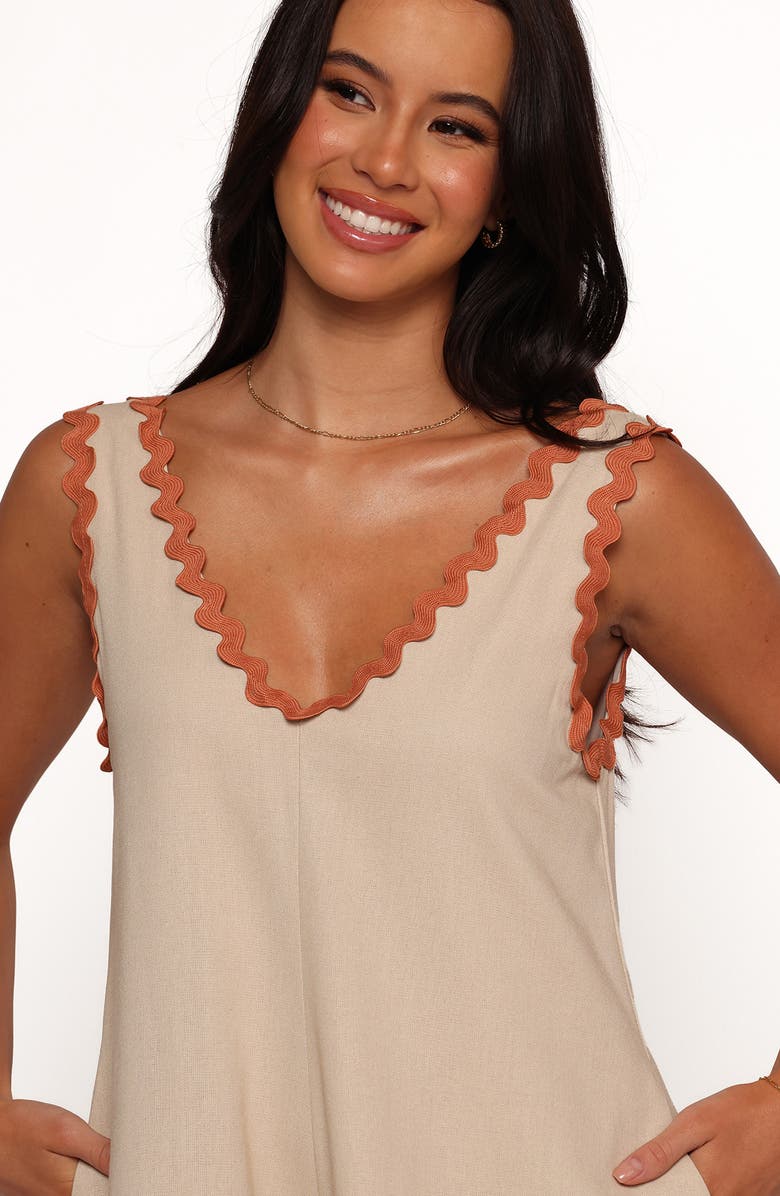 Petal & Pup Aoife Rickrack Trim Sleeveless Romper, Alternate, color,