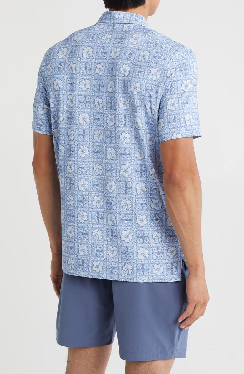 Reyn Spooner Pua Patchwork Aloha Polo, Alternate, color, Chambray