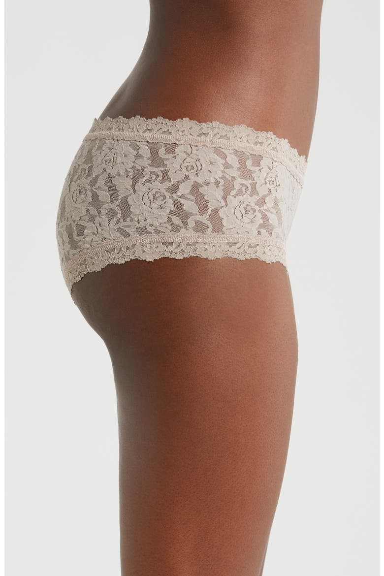 Signature Lace Boyshorts, Alternate, color, TAUPE