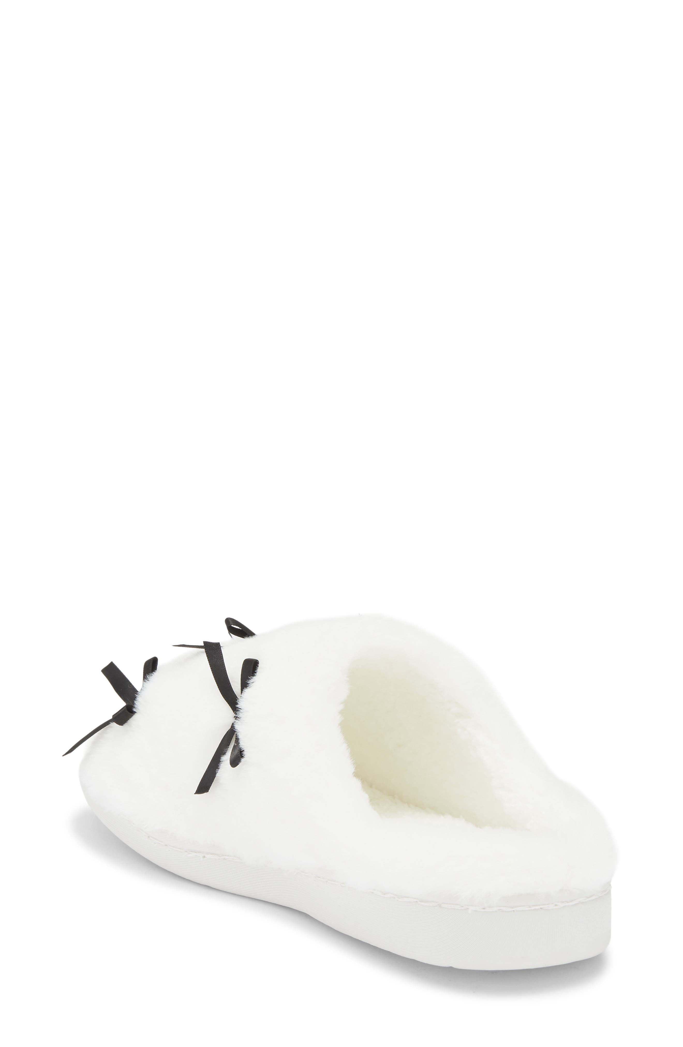 MIA Cozi Slipper, Alternate, color, White/ Black Mini Bows