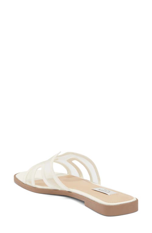Steven New York Harlien Mesh Slide Sandal In White