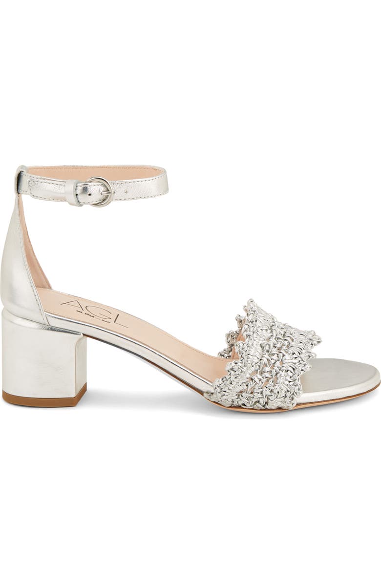 AGL Crochet Block Heel Sandal, Alternate, color,