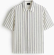H&M Regular Fit Textured-knit Shirt