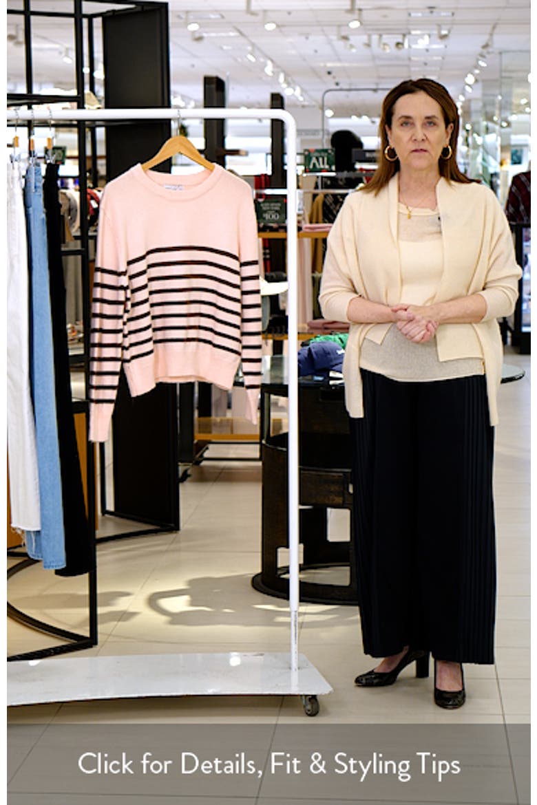 Eleanora Stripe Crewneck Sweater video