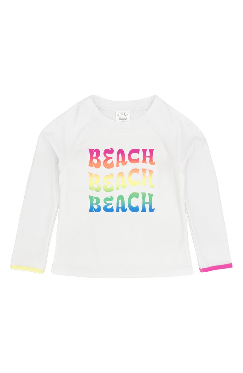 Feather 4 Arrow Kids' Surf Babe Long Sleeve Rashguard, Main, color, White
