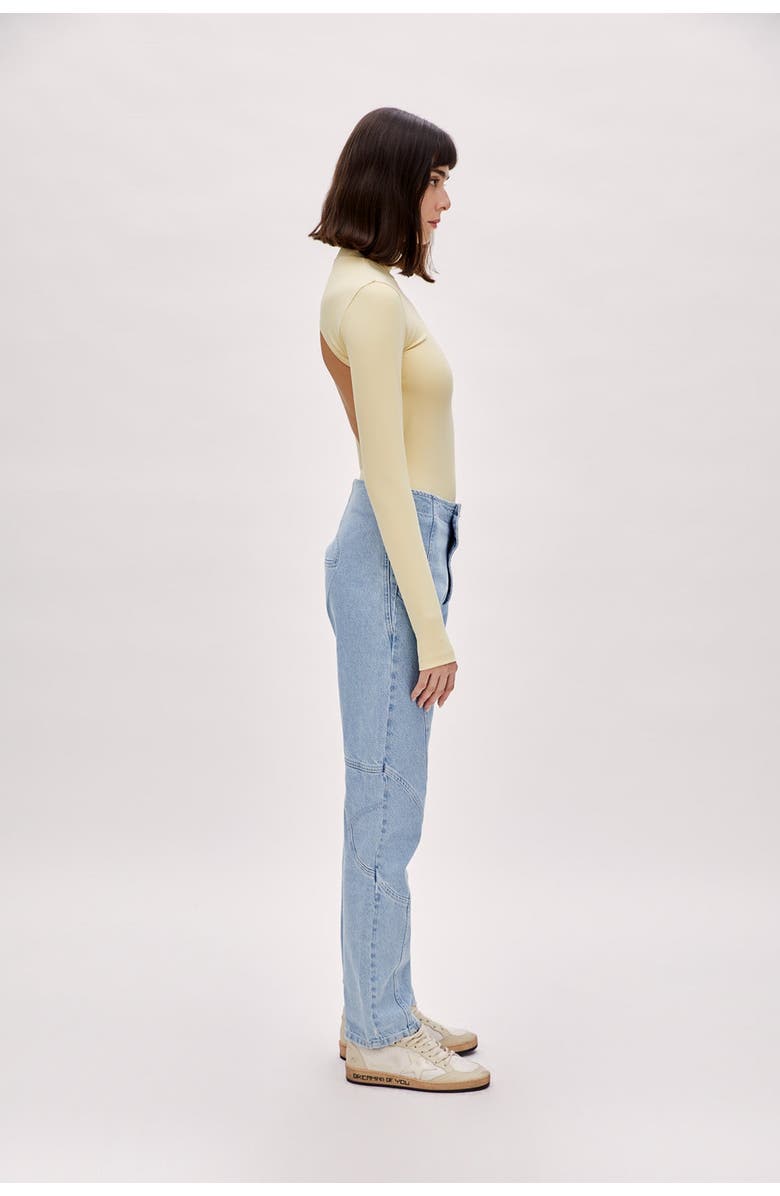 PCFG Cotton Stitch Detail Straight Fit Denim, Alternate, color, Blue