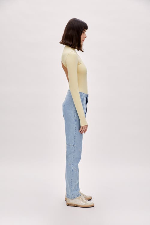 Pcfg Cotton High Neck Bodysuit In Animal Print