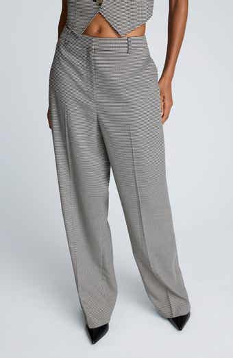 Kenneth Cole Houndstooth Check Wide Leg Pants