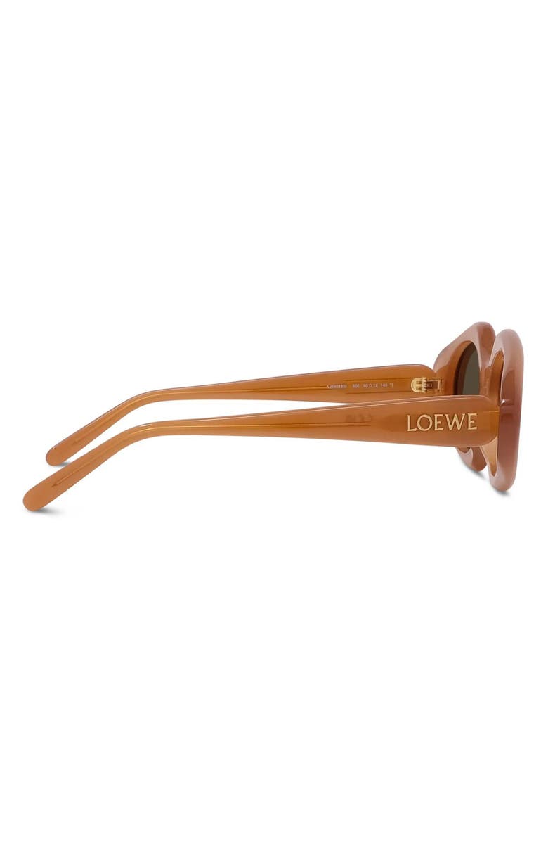 Loewe Slim 50mm Geometric Sunglasses, Alternate, color, Shiny Black / Brown