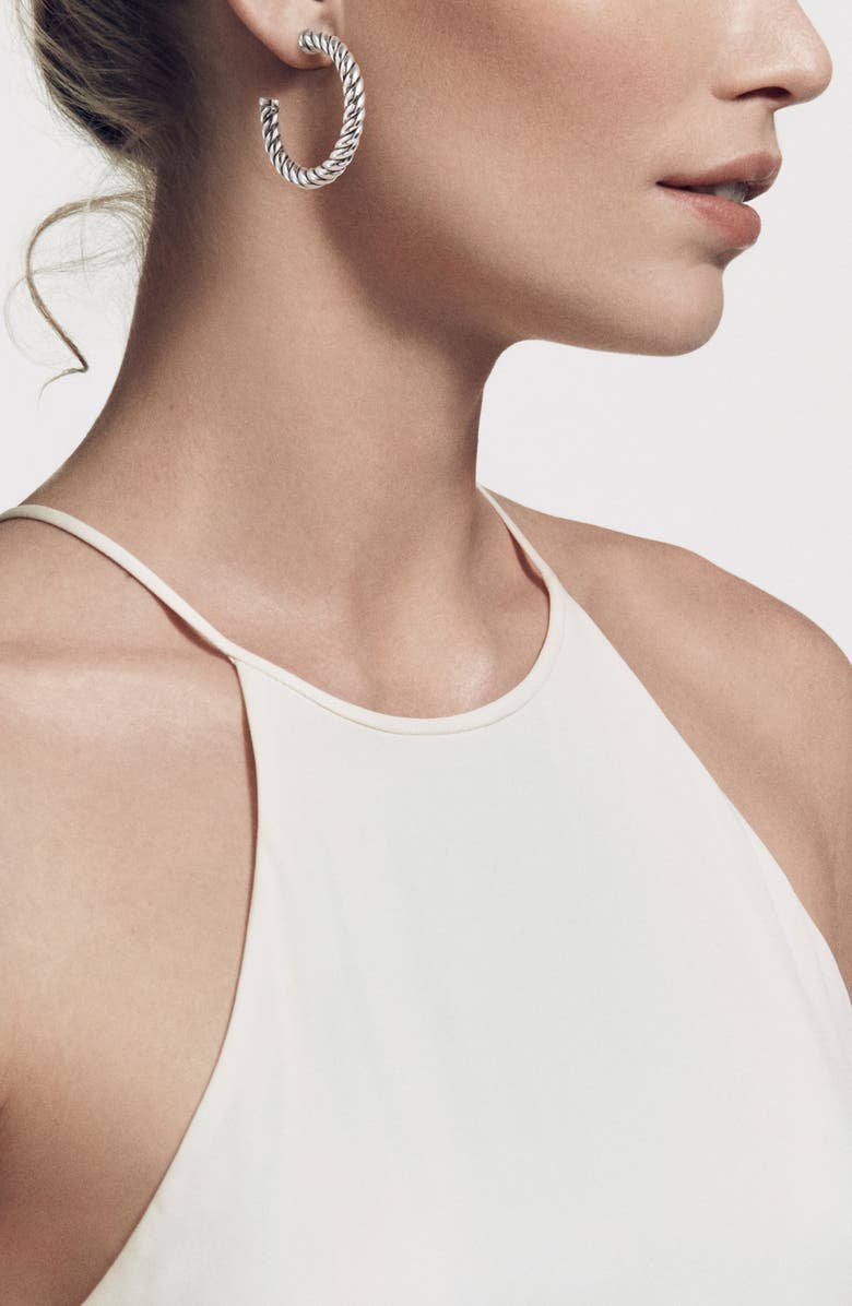 David Yurman Cable Classics Hoop Earrings, Alternate, color,