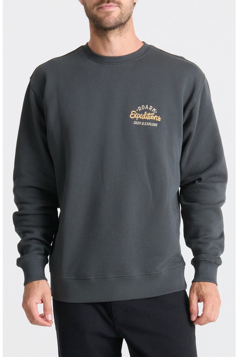 Sign Writer Cotton Fleece Sweatshirt, Main, color, ONYX