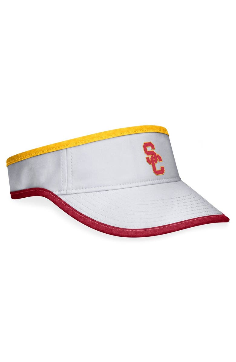 TOP OF THE WORLD Men's Top of the World White USC Trojans Daybreak Adjustable Visor, Alternate, color, White