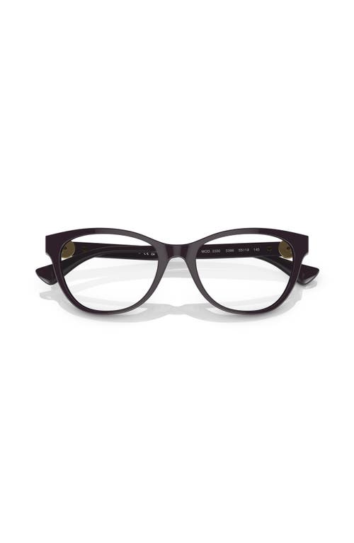 Versace 53mm Cat Eye Optical Glasses In Black
