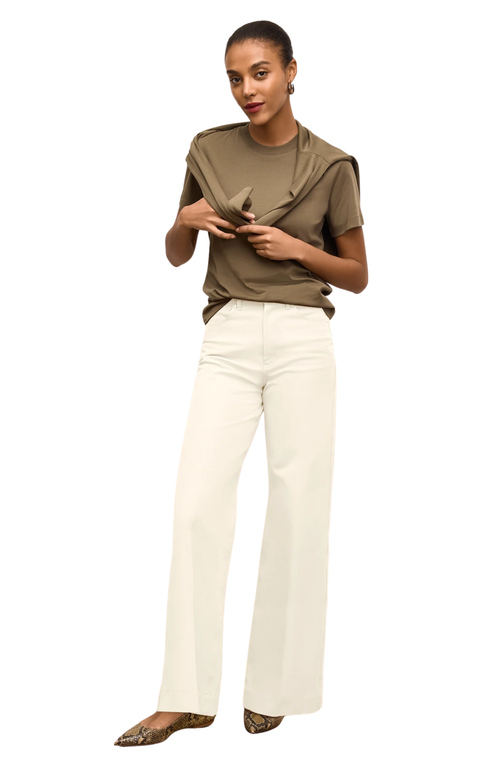 M.m.lafleur Leslie Organic Pima Cotton T-shirt In Neutral